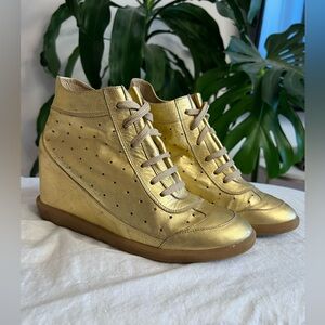 Jonak Paris Gold High Top Sneakers